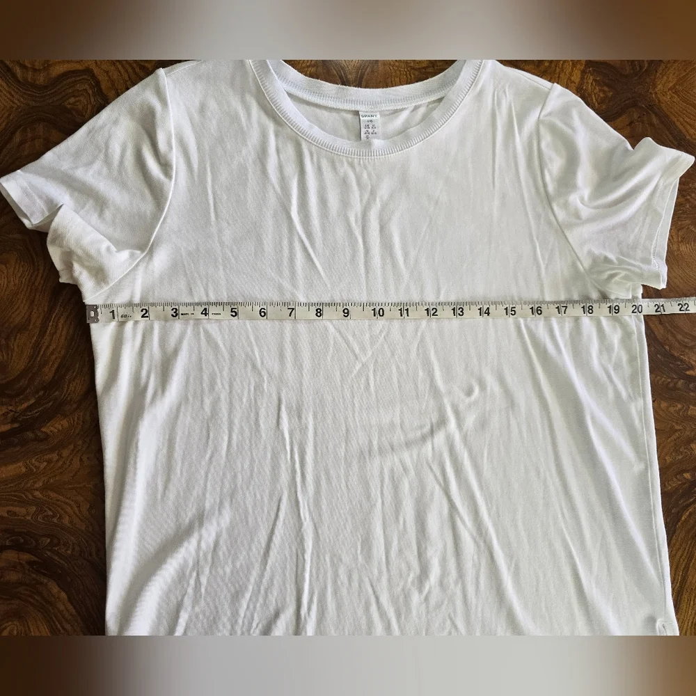SPANX Womens Crew Neck Tee, White, size large. - Picture 5 of 6